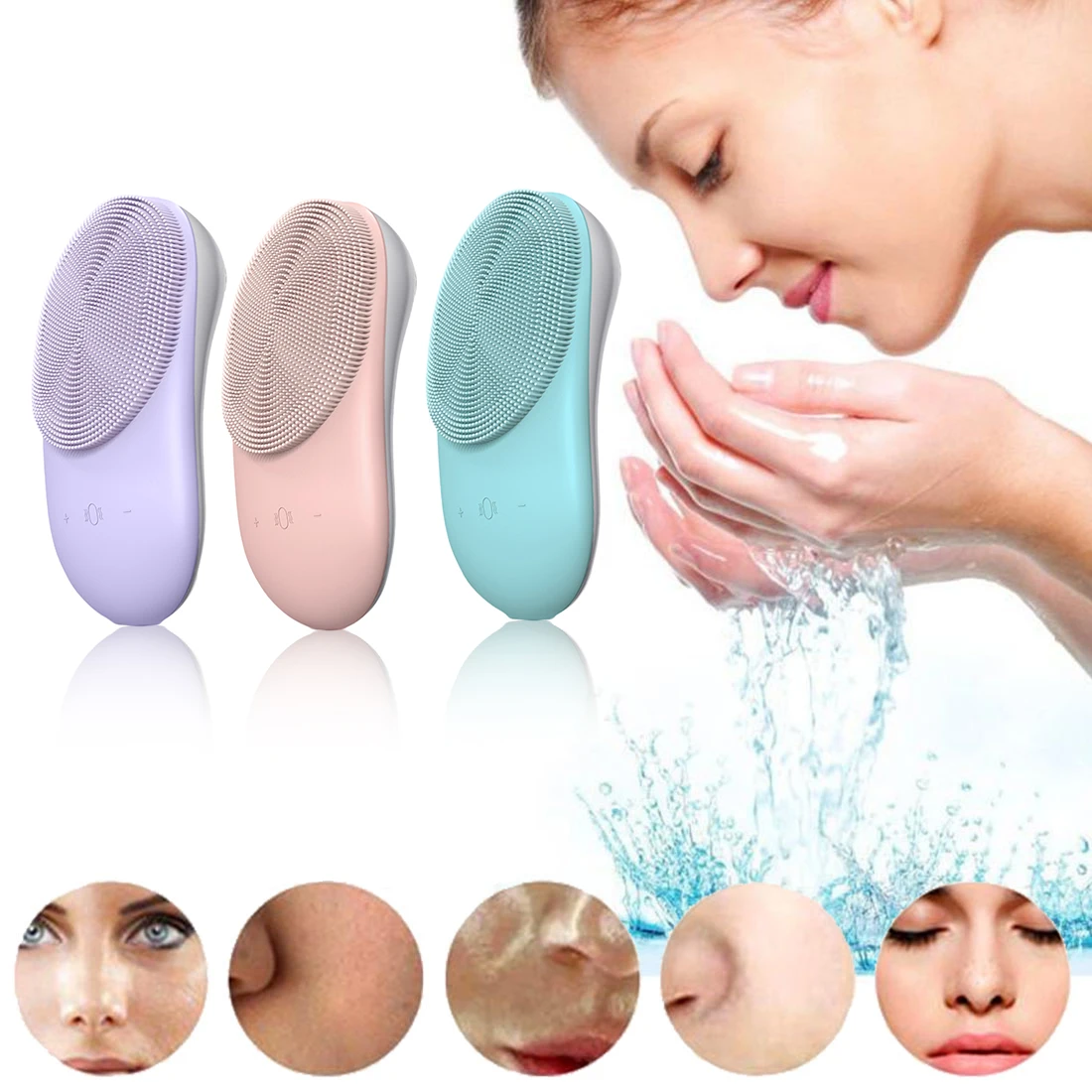 Electric Silicone Facial Cleansing Brush Sonic Face Scrubber Deep Pore Cleansing Rechargeable Face Massage Cleanser Skin Care
Electric Silicone Facial Cleansing Brush Sonic Face Scrubber Deep Pore Cleansing Rechargeable Face Massage Cleanser Skin Care