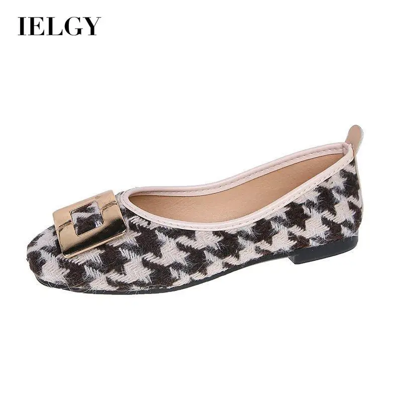 IELGY Women's Square Buckle Beanie Fashion Metal Pump Flat Shoes 
IELGY Women's Square Buckle Beanie Fashion Metal Pump Flat Shoes