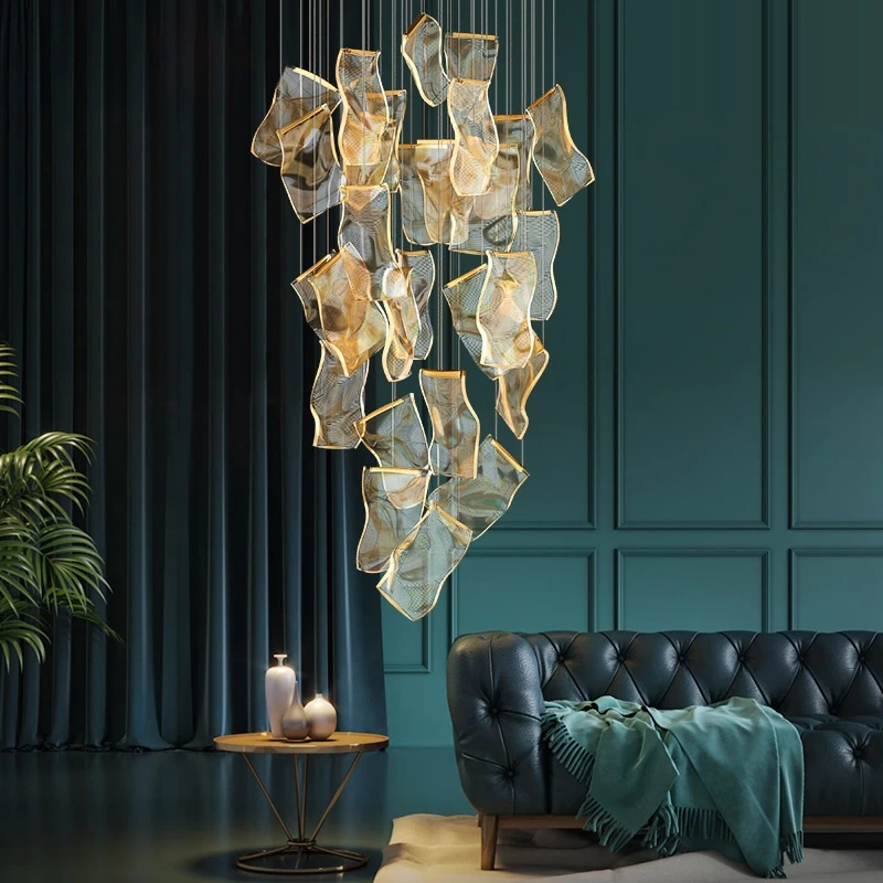 Modern Luxury Staircase Pendant Lamp Acrylic Leaf Pendant Lamp Villa Staircase Pendant Lamp Living Room Decoration Pendant Lamp
Modern Luxury Staircase Pendant Lamp Acrylic Leaf Pendant Lamp Villa Staircase Pendant Lamp Living Room Decoration Pendant Lamp