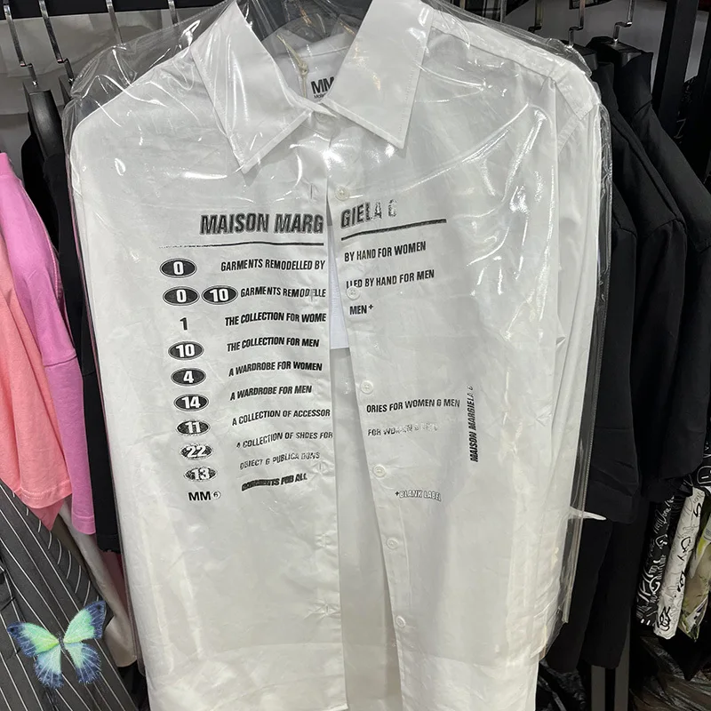 New Men Women Clothes Margiela MM6 Shirt Alphabet Printed Lapel Cardigan Long Sleeved Tops Casual Street MM6 Shirts
New Men Women Clothes Margiela MM6 Shirt Alphabet Printed Lapel Cardigan Long Sleeved Tops Casual Street MM6 Shirts