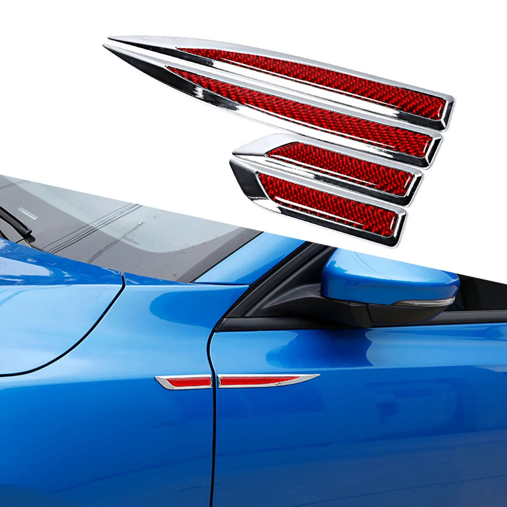 1Pair Side Fender Sticker Chrome Bezel Carbon Fiber Emblem Badge Decal 3D Sticker Side Vent Car Decoration Exterior Accessories
1Pair Side Fender Sticker Chrome Bezel Carbon Fiber Emblem Badge Decal 3D Sticker Side Vent Car Decoration Exterior Accessories