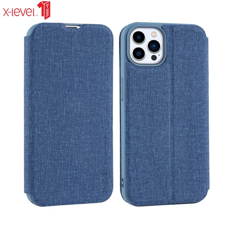 X-Level Canvas Flip Phone Case For Apple iPhone 13 Pro 12 Pro Max Luxury Ultra Slim Cloth Stand Cover With Card Holder
X-Level Canvas Flip Phone Case For Apple iPhone 13 Pro 12 Pro Max Luxury Ultra Slim Cloth Stand Cover With Card Holder