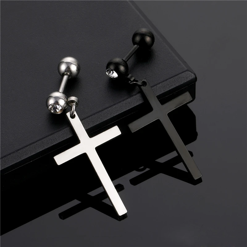 Simple Crystal Cross Stud Hoop Earrings For Female Men Stainless Titanium Steel Ear Jewelry Statement Women's Earring Gift
Simple Crystal Cross Stud Hoop Earrings For Female Men Stainless Titanium Steel Ear Jewelry Statement Women's Earring Gift