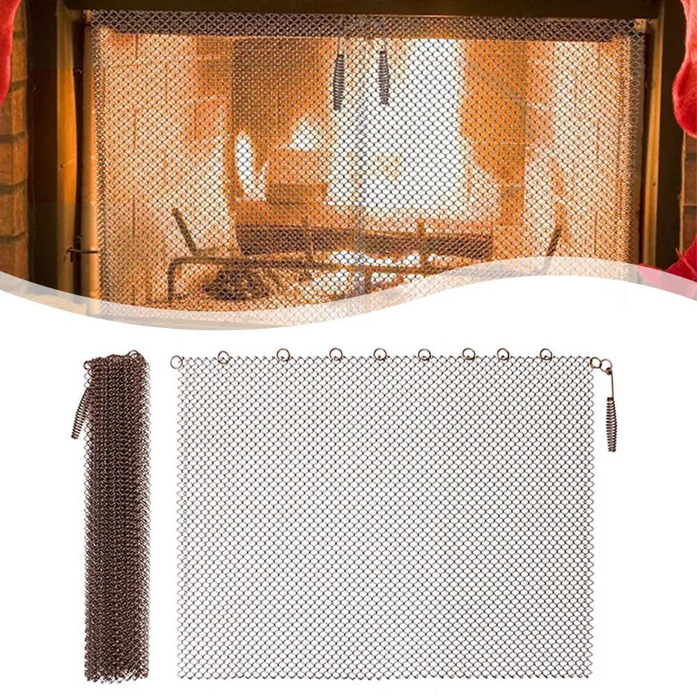 2pcs Fireplace Mesh Screen Curtain Heat Resistant Fireplace Spark Guard Curtain Metal Fire Screen Single Panel Sturdy Guard Mesh
2pcs Fireplace Mesh Screen Curtain Heat Resistant Fireplace Spark Guard Curtain Metal Fire Screen Single Panel Sturdy Guard Mesh