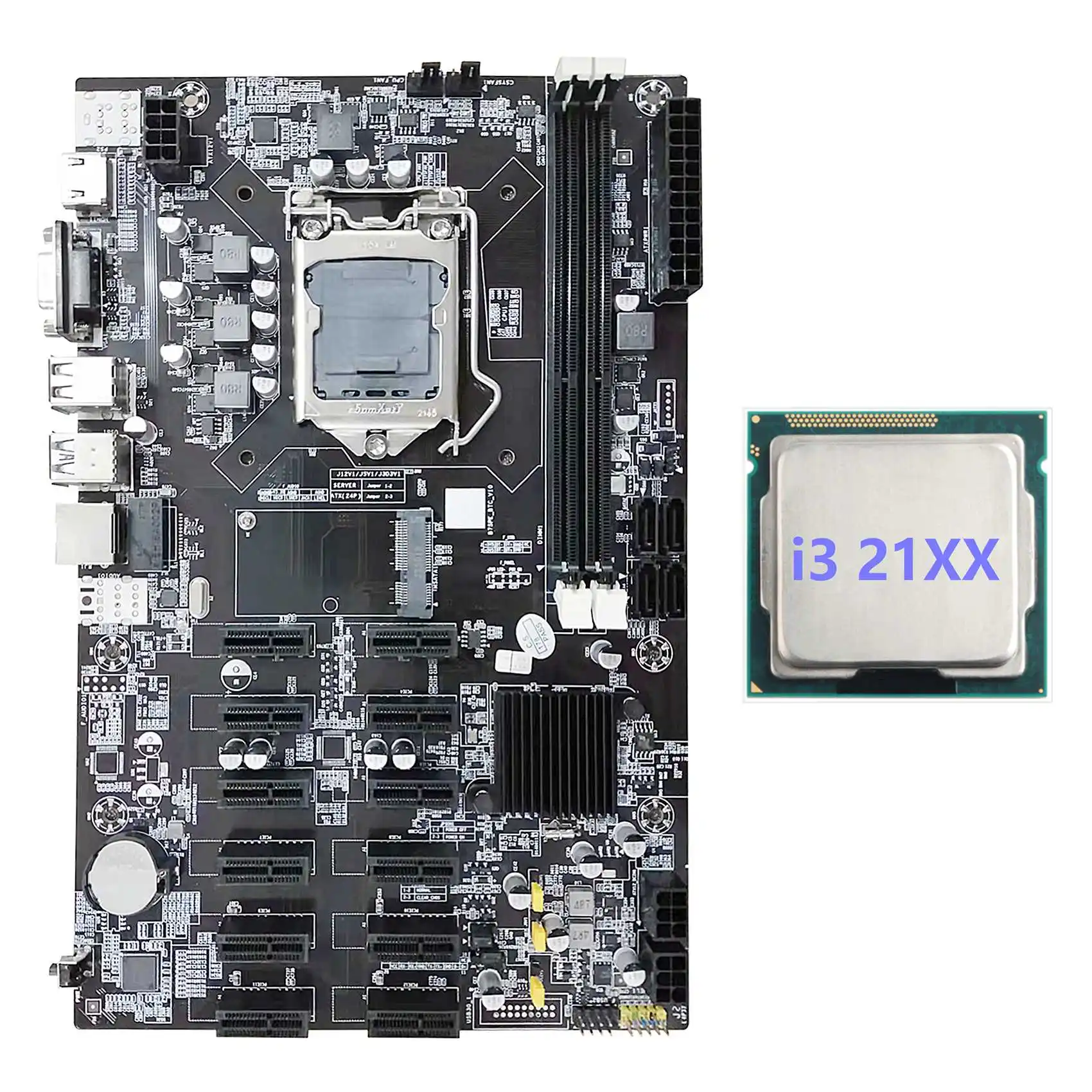 Материнская плата B75 12 PCIE ETH для майнинга + Процессор I3 21XX LGA1155 MSATA USB3.0 SATA3.0 поддержка DDR3 ОЗУ B75 BTC материнская плата для майнинга
Материнская плата B75 12 PCIE ETH для майнинга + Процессор I3 21XX LGA1155 MSATA USB3.0 SATA3.0 поддержка DDR3 ОЗУ B75 BTC материнская плата для майнинга