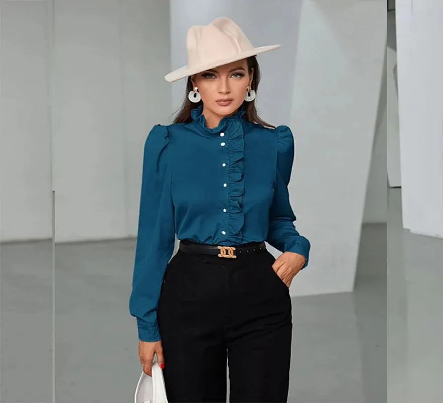 Long Sleeve Wooden Ear Straight Tube Type Jacket, High-Grade Fabric Shirt, Spring, New, 2022
Long Sleeve Wooden Ear Straight Tube Type Jacket, High-Grade Fabric Shirt, Spring, New, 2022