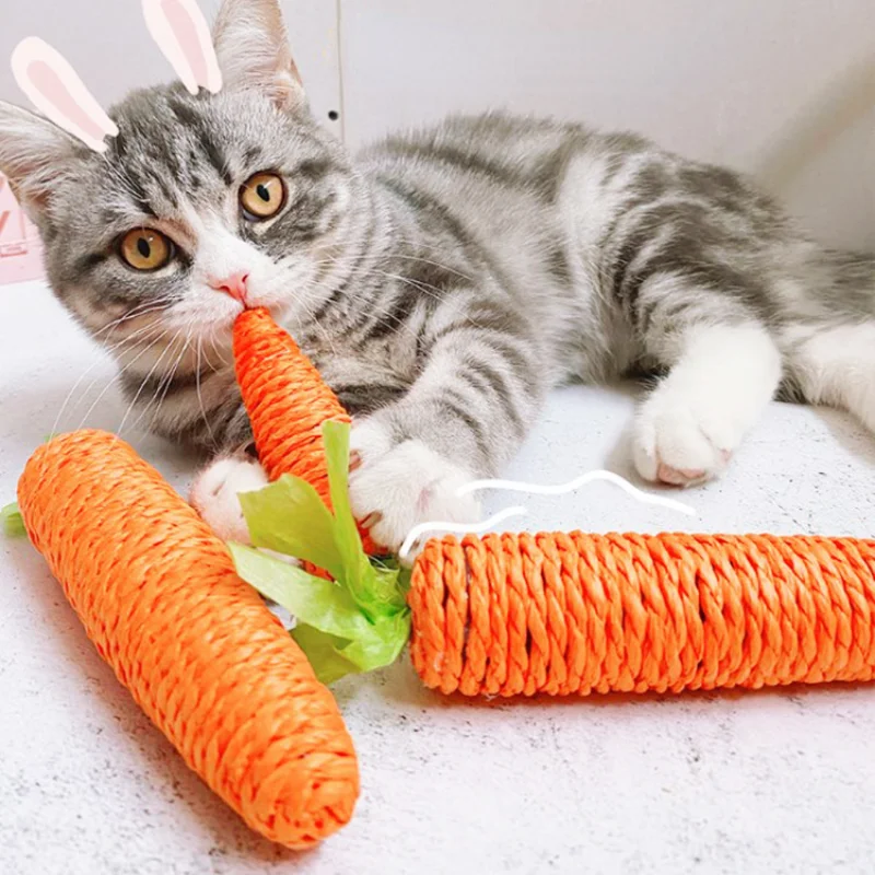 Carrot Pet Cat Toy Paper Rope Chew Toys Built-in Bell Small Animals Cute Pet Toys Wholesale
Carrot Pet Cat Toy Paper Rope Chew Toys Built-in Bell Small Animals Cute Pet Toys Wholesale