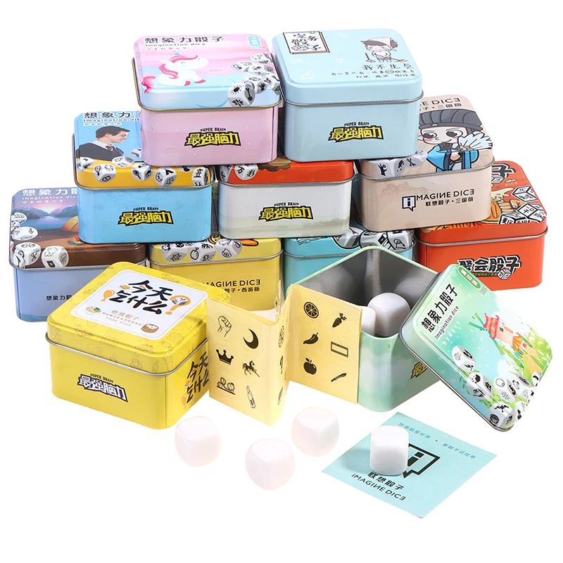 Story Dice Puzzle Board Game Telling Story Metal Boxes Family/Party Parents with Children Funny English Game
Story Dice Puzzle Board Game Telling Story Metal Boxes Family/Party Parents with Children Funny English Game