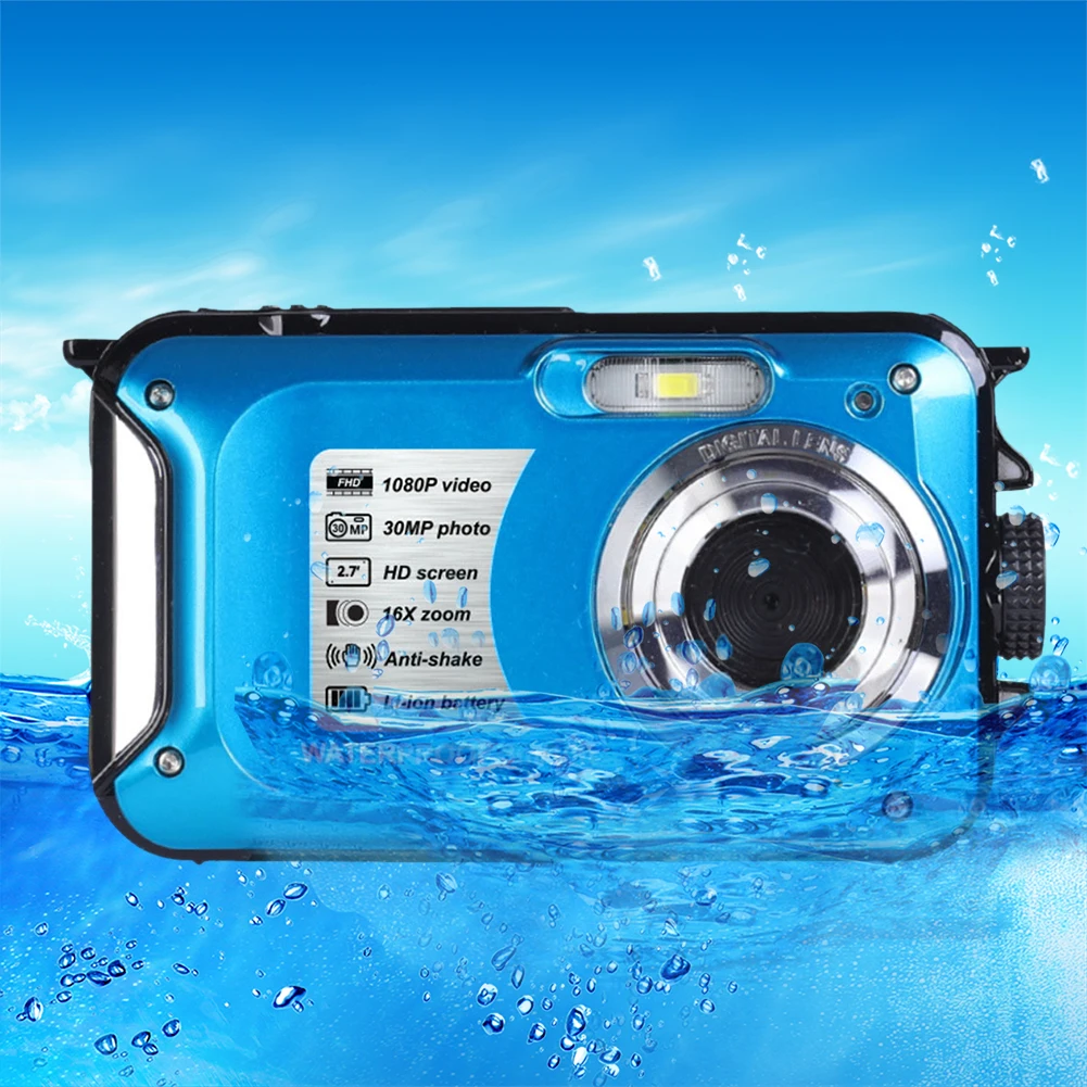 2.7 Inch Underwater Camera 10FT Underwater 1080P FHD Outdoor Video Camera 30MP Anti-shake TFT LCD Screen for Snorkeling Vacation
2.7 Inch Underwater Camera 10FT Underwater 1080P FHD Outdoor Video Camera 30MP Anti-shake TFT LCD Screen for Snorkeling Vacation