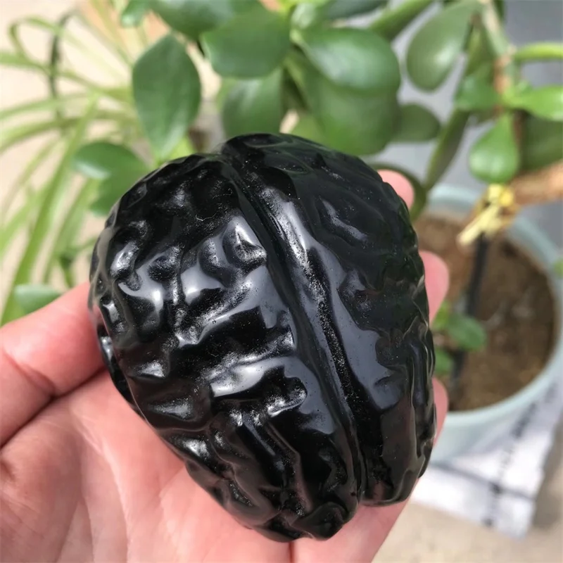 Natural Obsidian Hand-carved Crafts Polished Brains In The Shape Of Powerful Room Decor Gifts Home Decoration Accessories
Natural Obsidian Hand-carved Crafts Polished Brains In The Shape Of Powerful Room Decor Gifts Home Decoration Accessories