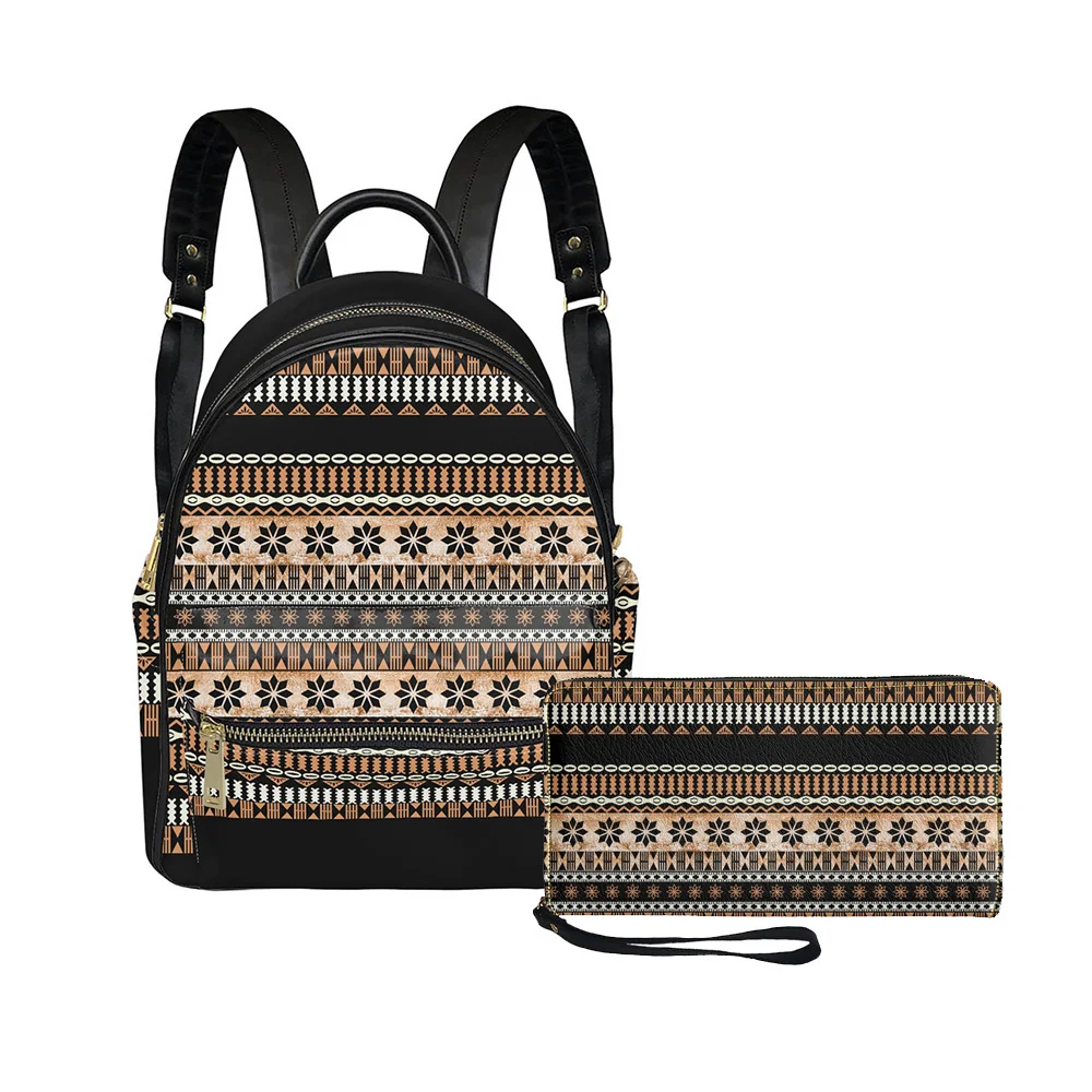 Wholesale Polynesian Tribal Pattern Backpacks And Purses 2pcs Tapa Flower Design Other Backpacks Leather Material Custom Purses
Wholesale Polynesian Tribal Pattern Backpacks And Purses 2pcs Tapa Flower Design Other Backpacks Leather Material Custom Purses