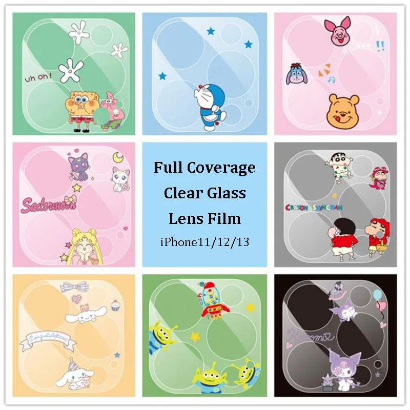 Sanrio Series for Iphone 13/12/11 Cartoon Full Coverage Transparent Lens Sticker Kawaii Camera Protector Scratch Resistant 
Sanrio Series for Iphone 13/12/11 Cartoon Full Coverage Transparent Lens Sticker Kawaii Camera Protector Scratch Resistant