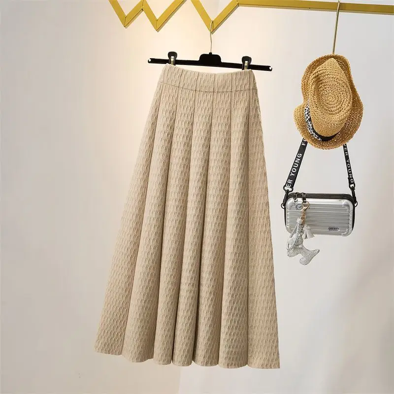 Middle -length knitted skirt female solid autumn and winter new high -waisted thin A -line skirt wool loose skirt pleated skirt
Middle -length knitted skirt female solid autumn and winter new high -waisted thin A -line skirt wool loose skirt pleated skirt
