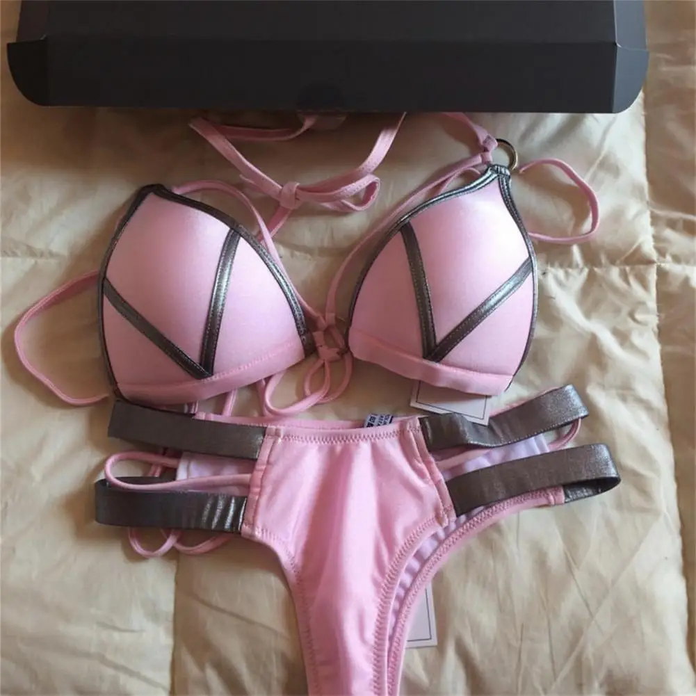 Washable Great Women Sexy Halter Bikini Bra Panty Set Attractive Bikini Briefs High Waist for Adult
Washable Great Women Sexy Halter Bikini Bra Panty Set Attractive Bikini Briefs High Waist for Adult