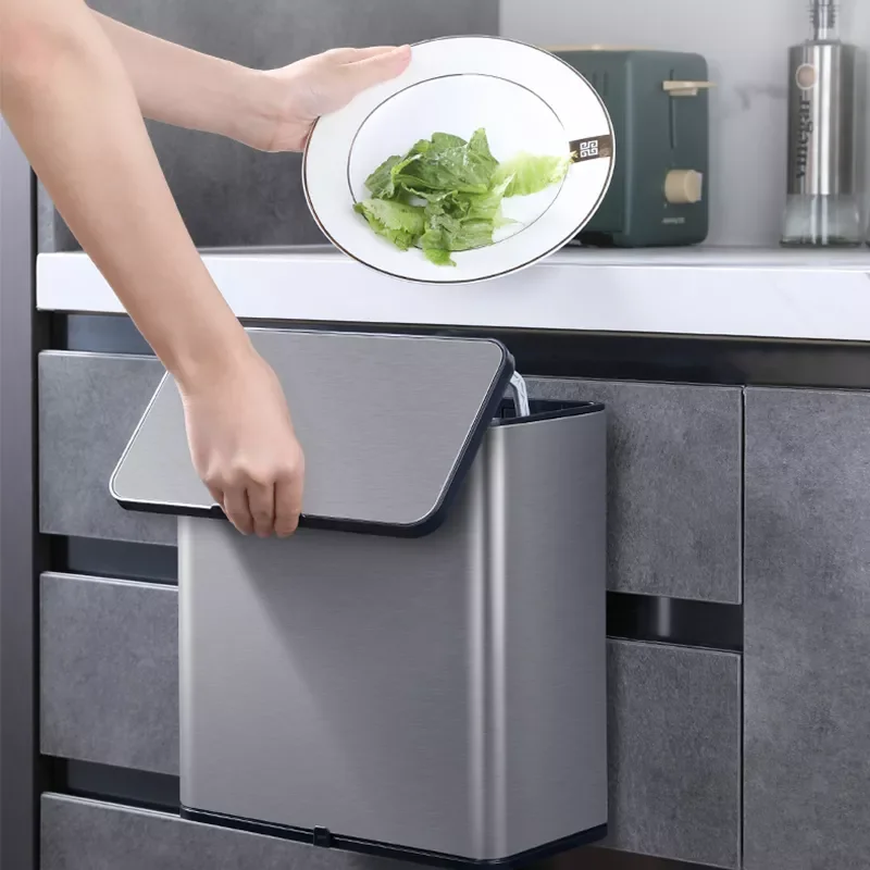 NEW Kitchen Trash Can Kitchen Stainless Steel Wall Mounted Waste Bin Kitchen Garbage Cans Recycle Rubbish Bin Kitchen Garbage Bi
NEW Kitchen Trash Can Kitchen Stainless Steel Wall Mounted Waste Bin Kitchen Garbage Cans Recycle Rubbish Bin Kitchen Garbage Bi