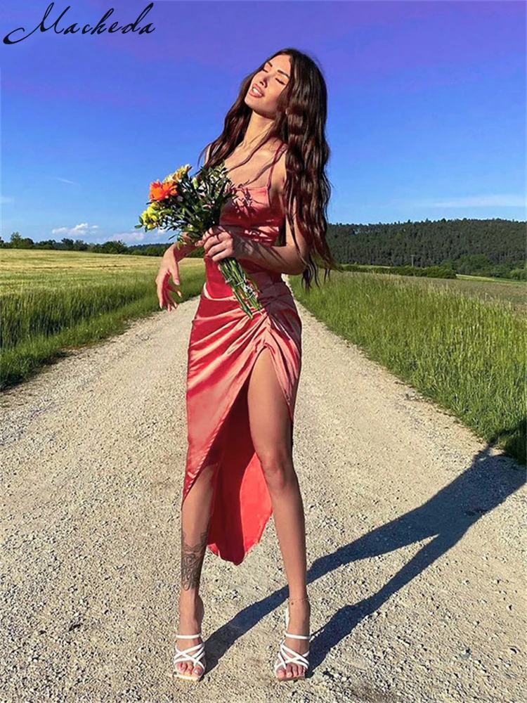 Macheda Summer Solid Fashion Sling Dress Women Elegant Sleeveless Backless Lace Up Street Party Lady Bodycon Long Dresses
Macheda Summer Solid Fashion Sling Dress Women Elegant Sleeveless Backless Lace Up Street Party Lady Bodycon Long Dresses