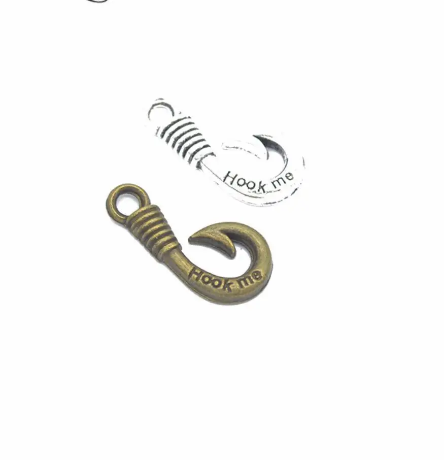 70pcs/Lot 12x25mm Antique Silver Color Fish Hook Charms Pendant For Jewelry Making DIY Jewelry Findings F0111
70pcs/Lot 12x25mm Antique Silver Color Fish Hook Charms Pendant For Jewelry Making DIY Jewelry Findings F0111