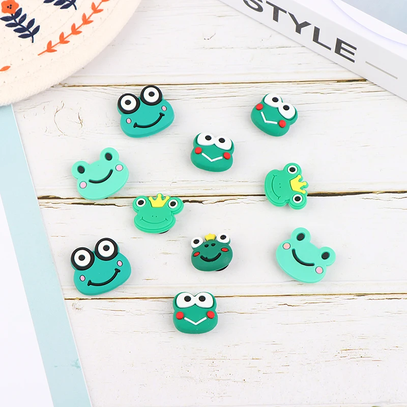 

Novelty Designer Cartoon Cute Frog Style Series PVC Shoe Charms Buckles Button Slipper Accessories Ornament Child's&Adult Gift