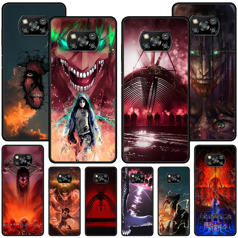 Attack On Titan Japanese Anime Case for Xiaomi Poco X3 NFC M3 X4 Pocophone F1 M4 Pro F4 F3 GT Black TPU Cover Redmi Note 11 9S 8
Attack On Titan Japanese Anime Case for Xiaomi Poco X3 NFC M3 X4 Pocophone F1 M4 Pro F4 F3 GT Black TPU Cover Redmi Note 11 9S 8