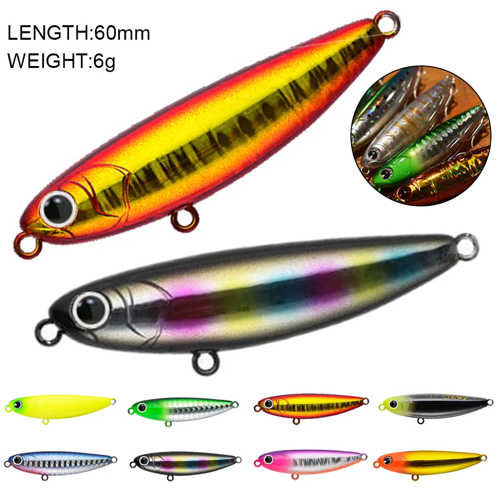 60mm 6g SurfaceTopwater lure Floating Pencil Bait Artificial Bait for sea Bass Trout Pike Pesca Wobbler Fishing Tackle Accessory
60mm 6g SurfaceTopwater lure Floating Pencil Bait Artificial Bait for sea Bass Trout Pike Pesca Wobbler Fishing Tackle Accessory