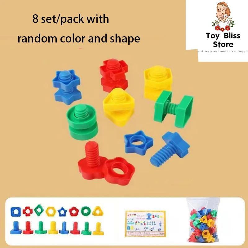 Screw Building Blocks Color and Shape Perception Develop Montessori Educational Toys Plastic Blocks Matching Toys Gifts for Kids
Screw Building Blocks Color and Shape Perception Develop Montessori Educational Toys Plastic Blocks Matching Toys Gifts for Kids