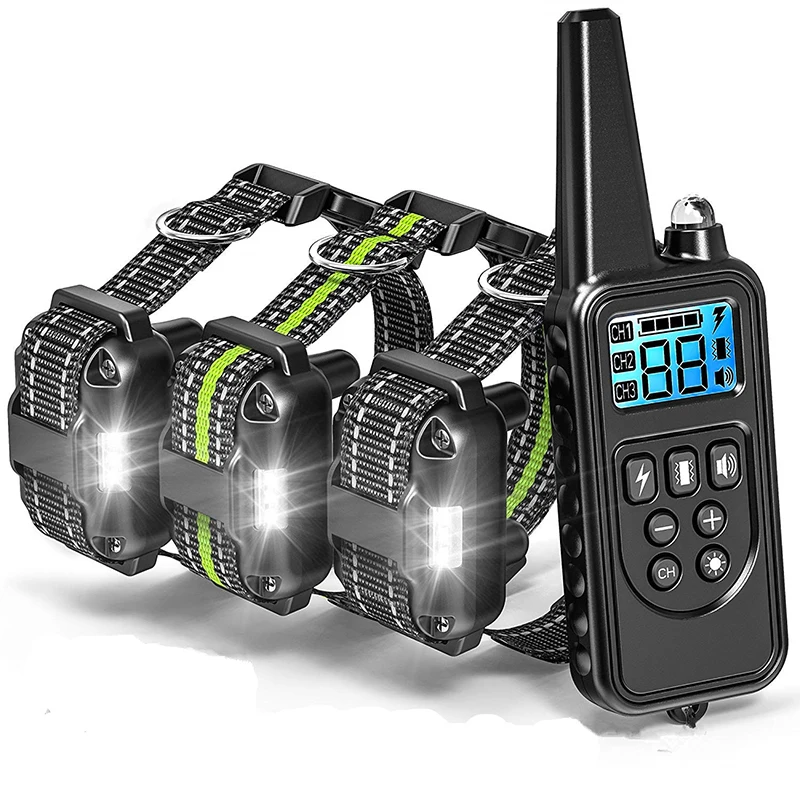 Electric Dog Training Collar with LCD Display Pet Remote Control Waterproof Rechargeable Collars for Shock Vibration Sound 800m
Electric Dog Training Collar with LCD Display Pet Remote Control Waterproof Rechargeable Collars for Shock Vibration Sound 800m
