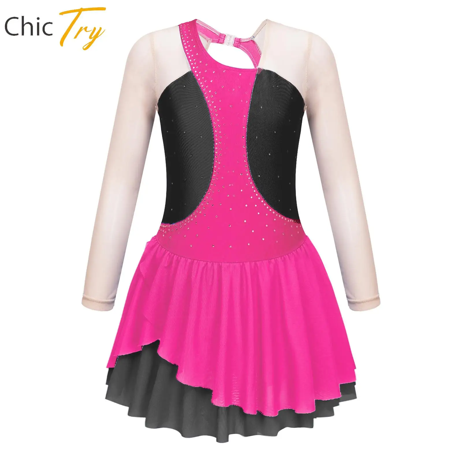 Kids Girls Ballet Dancewear Shiny Rhinestone Decorated Ice-skating Bodysuit Long SleeveHollow Back Patchwork Style Dance Dress
Kids Girls Ballet Dancewear Shiny Rhinestone Decorated Ice-skating Bodysuit Long SleeveHollow Back Patchwork Style Dance Dress