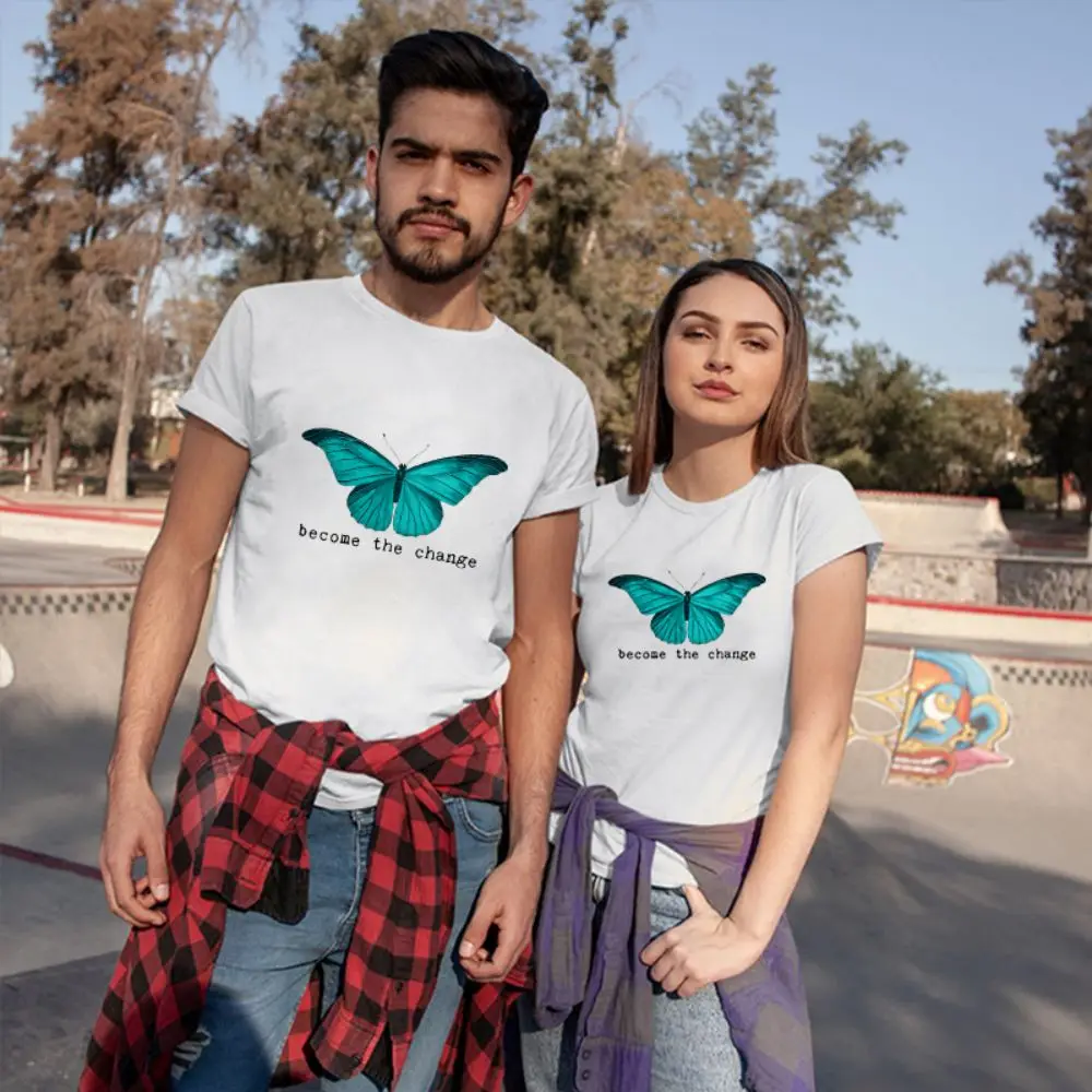 2022 Fashion New White T-Shirt Butterfly Print Short Sleeve Clothes Street Casual Clothes XS~3XL
2022 Fashion New White T-Shirt Butterfly Print Short Sleeve Clothes Street Casual Clothes XS~3XL