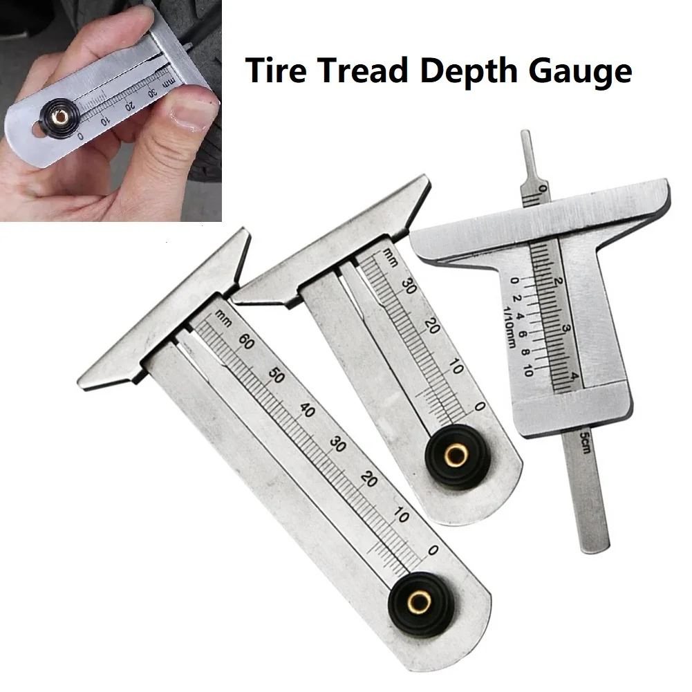 Stainless Steel Car Tyre Tire Tread Depth Gauge Meter Ruler Vernier Caliper For Moto Truck Measuring Tool 0-60mm 0-50mm 0-30mm
Stainless Steel Car Tyre Tire Tread Depth Gauge Meter Ruler Vernier Caliper For Moto Truck Measuring Tool 0-60mm 0-50mm 0-30mm