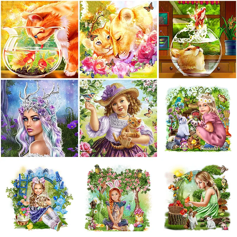 DIY Diamond Painting Cartoon Girl Portrait Full Round Diamond Embroidery Kits Cat Owl Mosaic Picture Home Decor Crafts Art Gifts
DIY Diamond Painting Cartoon Girl Portrait Full Round Diamond Embroidery Kits Cat Owl Mosaic Picture Home Decor Crafts Art Gifts