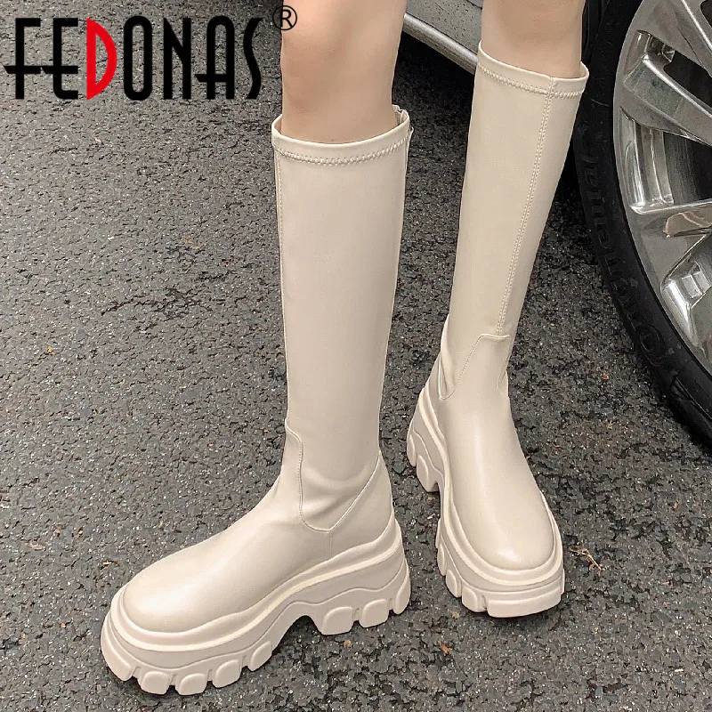 FEDONAS Autumn Winter Platforms Women Knee High Boots Genuine Leather Thick Heels Casual Shoes Woman Popular Fashion Concise
FEDONAS Autumn Winter Platforms Women Knee High Boots Genuine Leather Thick Heels Casual Shoes Woman Popular Fashion Concise