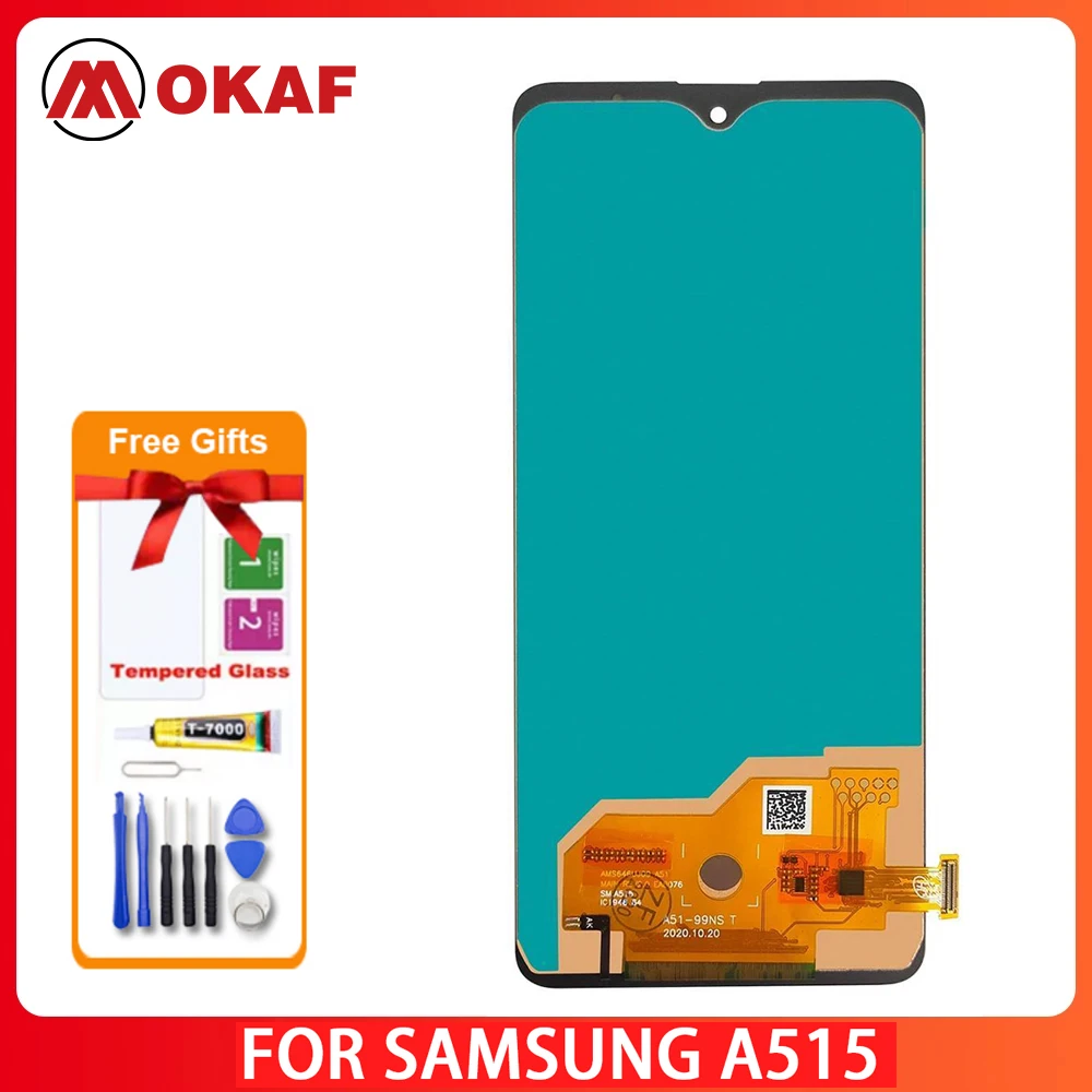 OKANFU New Original Amoled A51 For Samsung Galaxy A51 A515 LCD Display Touch Screen Digitizer Assembly Replacement 100% Tested
OKANFU New Original Amoled A51 For Samsung Galaxy A51 A515 LCD Display Touch Screen Digitizer Assembly Replacement 100% Tested