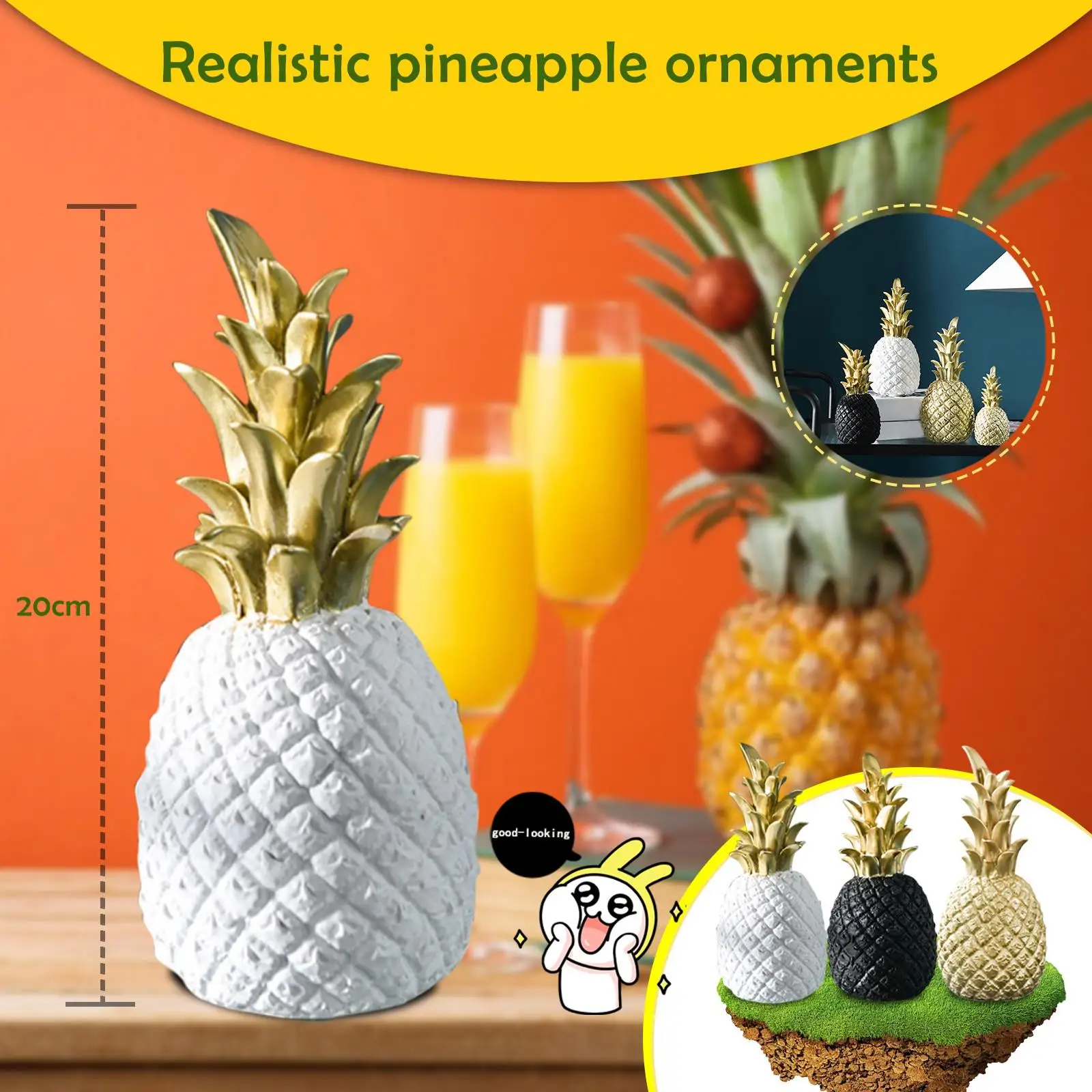 Resin Pineapple Decoration Home Decoration Pineapple Modern Room Decoration 
Resin Pineapple Decoration Home Decoration Pineapple Modern Room Decoration