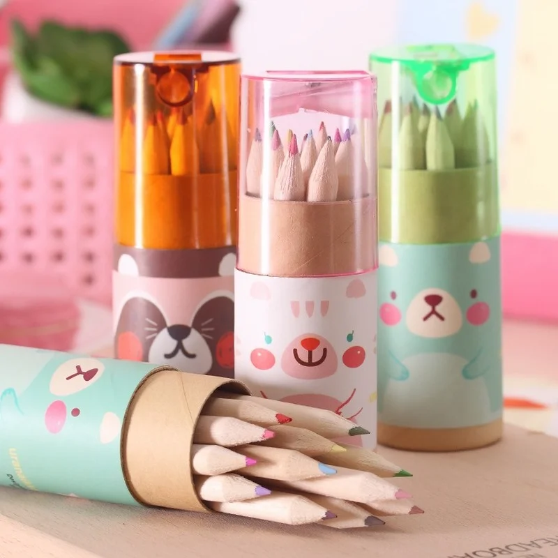 Kids 12 Color Pencil Crayons Pretty Cute Korean Stationery Pen Colored Drawing Pencil for Children School Paint Art Supplies
Kids 12 Color Pencil Crayons Pretty Cute Korean Stationery Pen Colored Drawing Pencil for Children School Paint Art Supplies