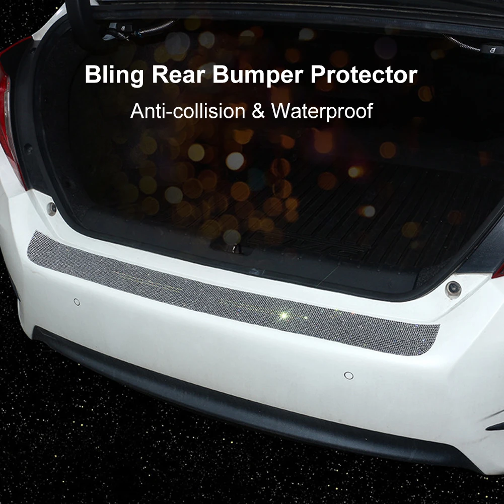 90cm Car Rear Bumper Protector Universal Trunk Door Sill Guard Shiny Rhinestone Entry Guard Anti-Collision Bling Car Accessories
90cm Car Rear Bumper Protector Universal Trunk Door Sill Guard Shiny Rhinestone Entry Guard Anti-Collision Bling Car Accessories