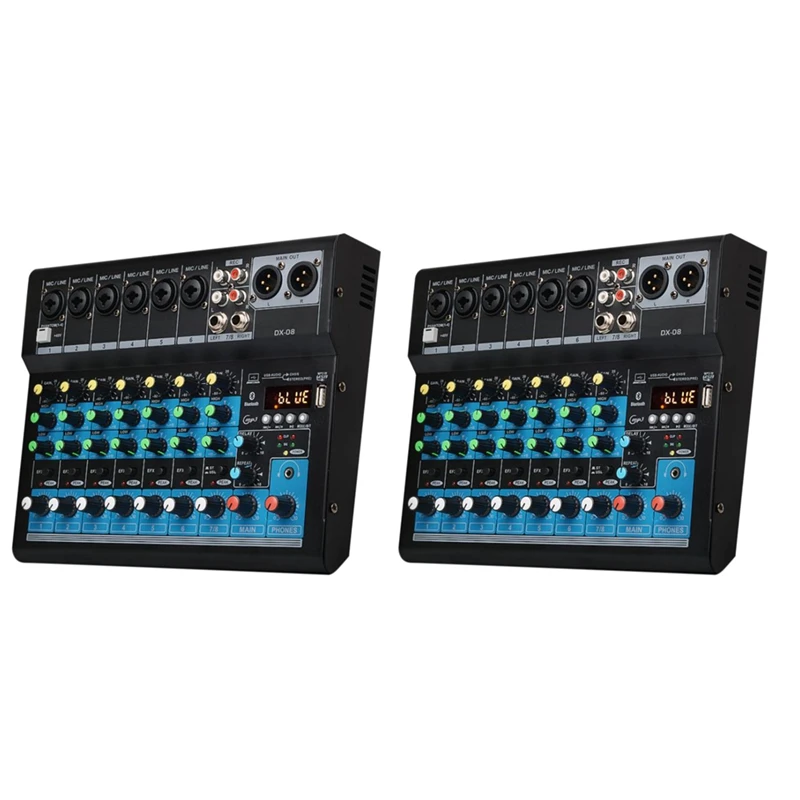 8 Channel USB Bluetooth 48V Power Supply Sound Card Audio Mixer Sound Board Console Desk System Interface
8 Channel USB Bluetooth 48V Power Supply Sound Card Audio Mixer Sound Board Console Desk System Interface