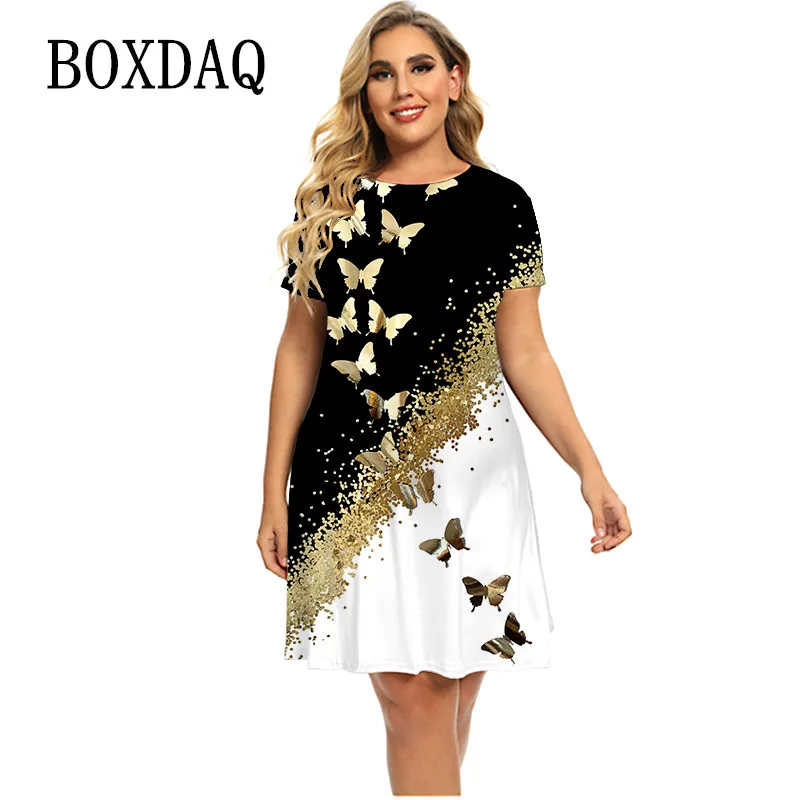 Hot Sale Dresses For Summer 2022 Women Bronzing Butterfly Dress Short Sleeve Casual Oversized Dress Fashion Clothing Plus Size
Hot Sale Dresses For Summer 2022 Women Bronzing Butterfly Dress Short Sleeve Casual Oversized Dress Fashion Clothing Plus Size
