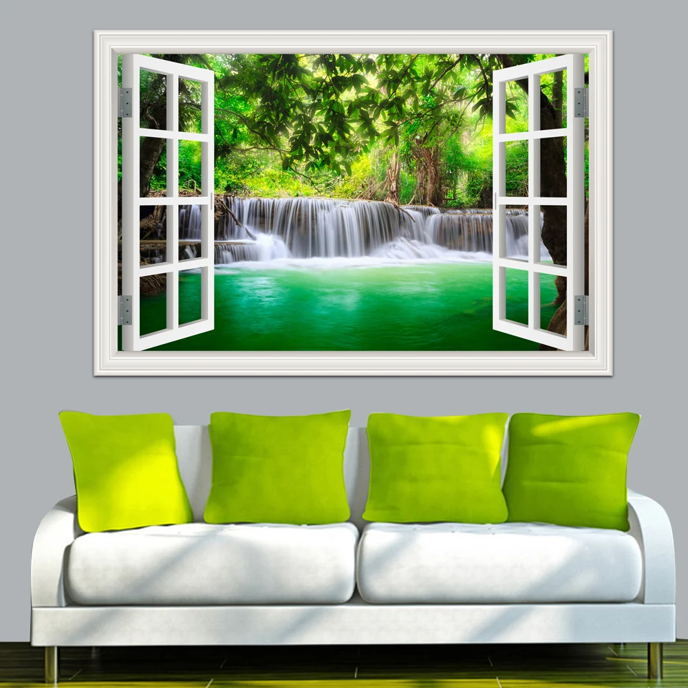 3D Window View Green Wall Decal Sticker Home Decor Living Room Nature Landscape Waterfall Mural Wallpaper Wall Art
3D Window View Green Wall Decal Sticker Home Decor Living Room Nature Landscape Waterfall Mural Wallpaper Wall Art
