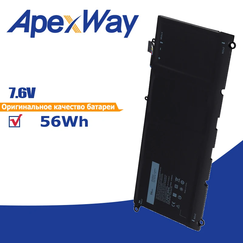 Apexway 90V7W JHXPY JD25G 090V7W Laptop Battery For Dell XPS 13 9343 XPS13 9350 13D-9343 P54G 0N7T6 5K9CP RWT1R 0DRRP 56Wh 7.6V
Apexway 90V7W JHXPY JD25G 090V7W Laptop Battery For Dell XPS 13 9343 XPS13 9350 13D-9343 P54G 0N7T6 5K9CP RWT1R 0DRRP 56Wh 7.6V
