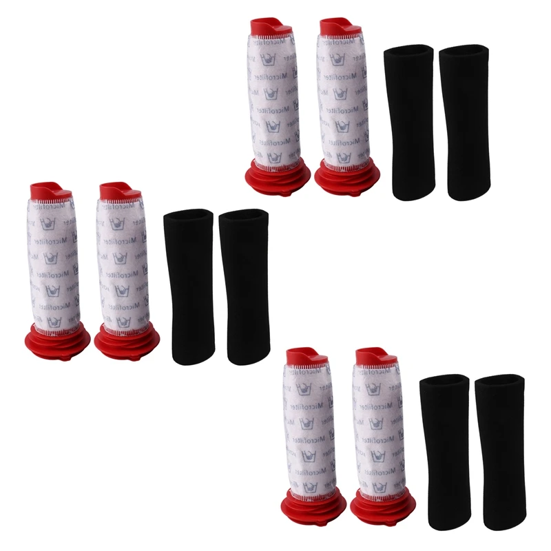 

Washable Main Stick Filter + Foam Insert For Athlet Cordless Vacuum Cleaner (6 Of Each)