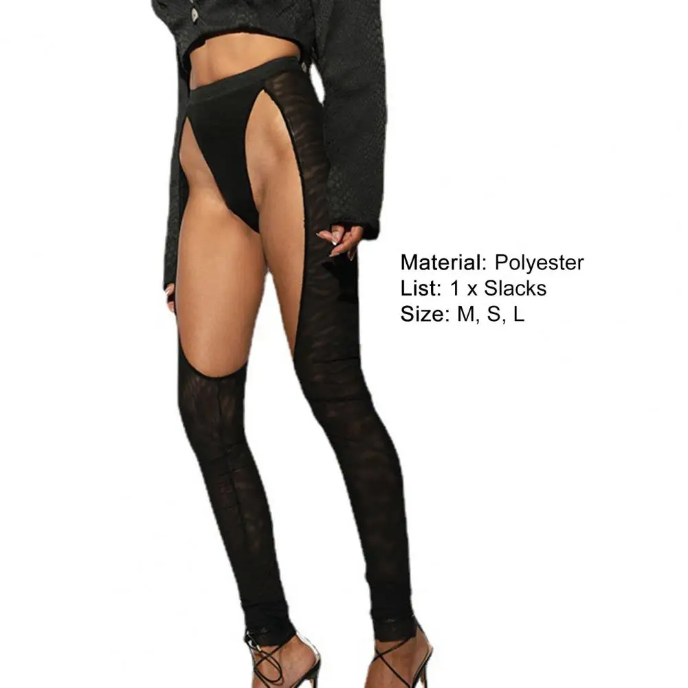 High Waisted Elastic Waistband Solid Color Sexy Pants Net Yarn See-Through Stitching Club Pants Club Wear
High Waisted Elastic Waistband Solid Color Sexy Pants Net Yarn See-Through Stitching Club Pants Club Wear