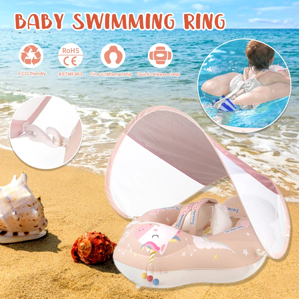 Baby Inflatable Swimming Ring With Canopy Infant Kids Pool Floating Swimming Ring Child Swimming Training Pool Accessories 
Baby Inflatable Swimming Ring With Canopy Infant Kids Pool Floating Swimming Ring Child Swimming Training Pool Accessories