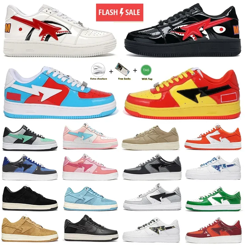 

2023 Bapestas Men women Low-top Trend Fashion Casual Shoes sk8 Top Quality Bapesta Sta Breathable Classic Retro Sneakers