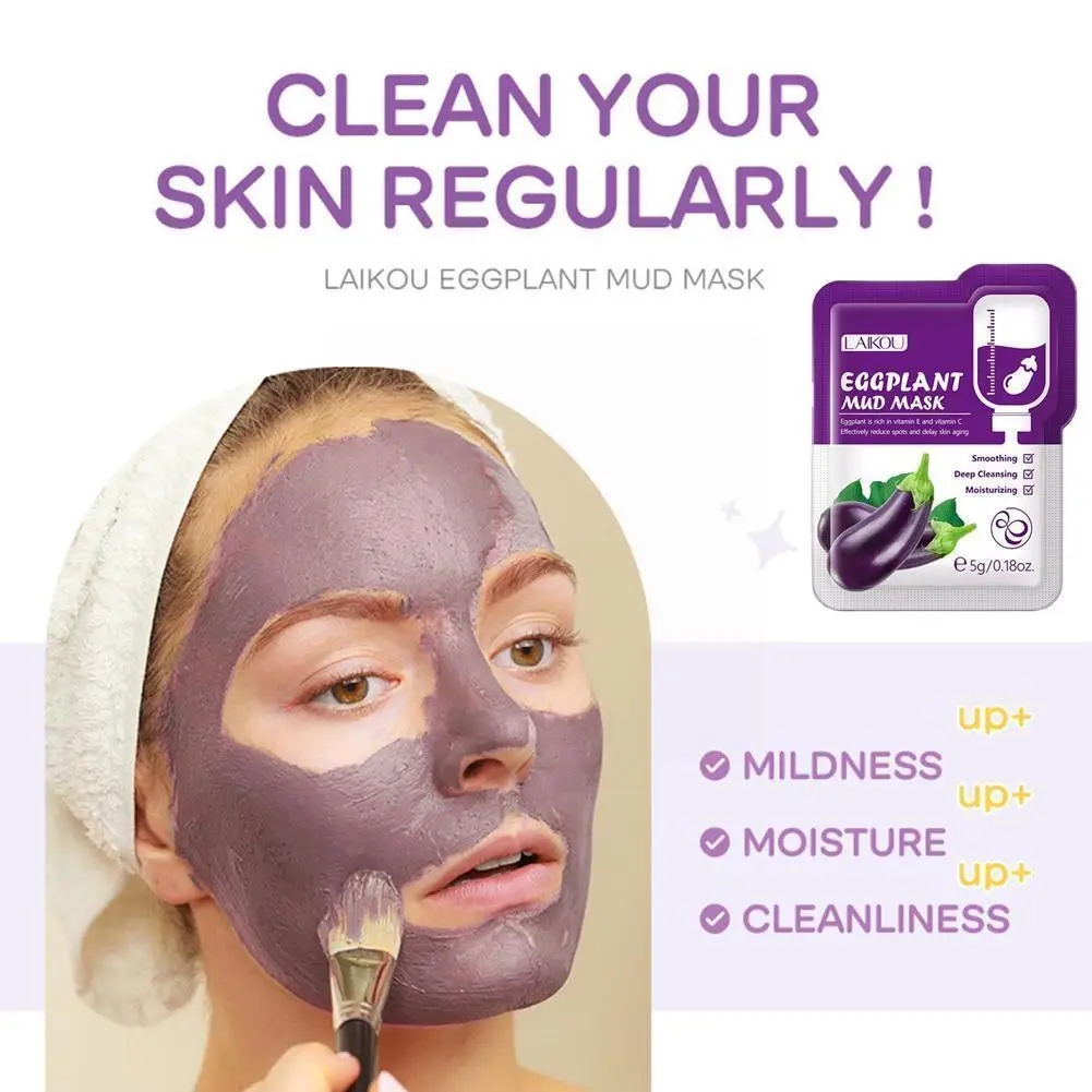 3pcs 5g Eggplant Mud Cleansing Mud Moisturizing Tighten Pores Blackheads Removal Acne Oil-control Cleaning Blac V9j5
3pcs 5g Eggplant Mud Cleansing Mud Moisturizing Tighten Pores Blackheads Removal Acne Oil-control Cleaning Blac V9j5