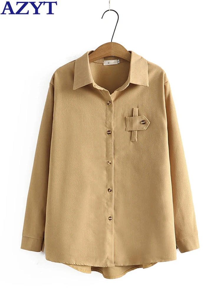 AZYT Korean Loose Long Sleeve Women's Shirt Turn Down Collar Casual blusas mujer 2022 Spring Autumn Solid Color Women Blouse
AZYT Korean Loose Long Sleeve Women's Shirt Turn Down Collar Casual blusas mujer 2022 Spring Autumn Solid Color Women Blouse