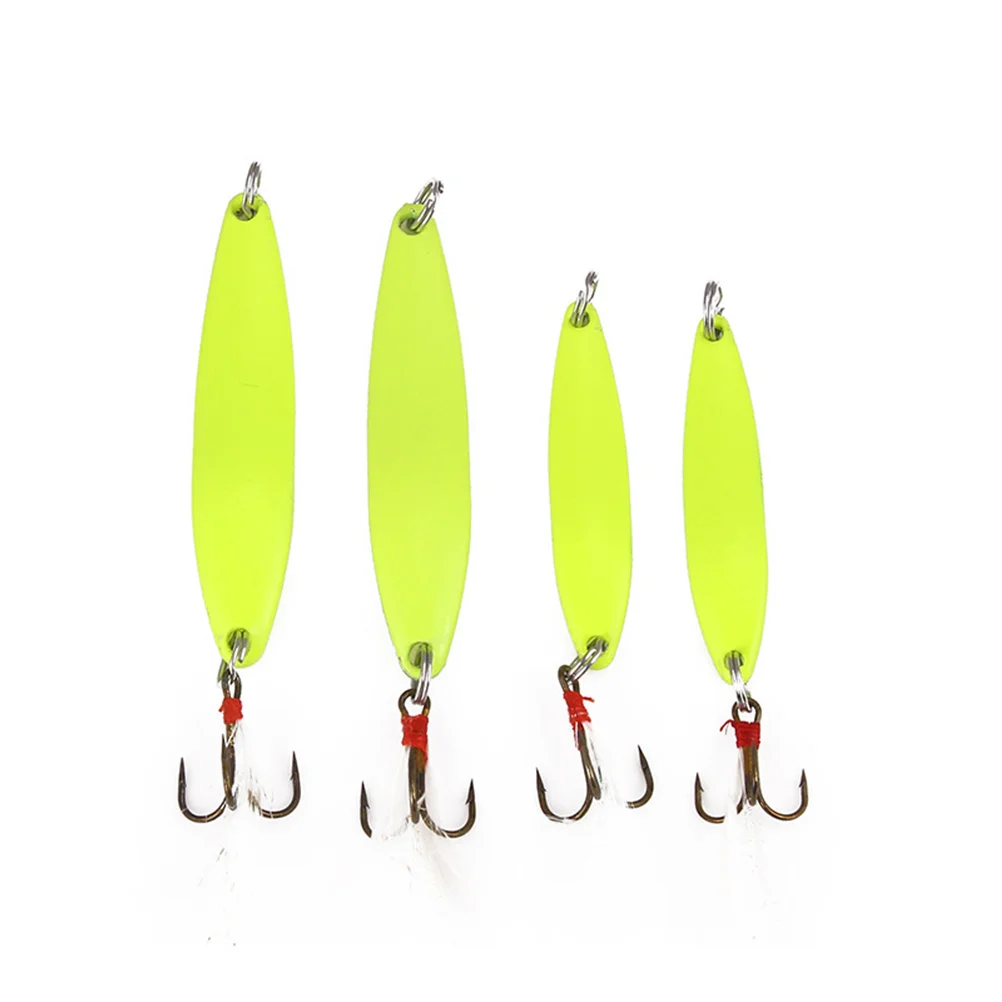 

4Pcs Luminous Squid Hook Hard Fishing Baits Glow in Dark Artificial Fishing Tackle Hook for Cuttlefish Octopus ( 5g Saxophone