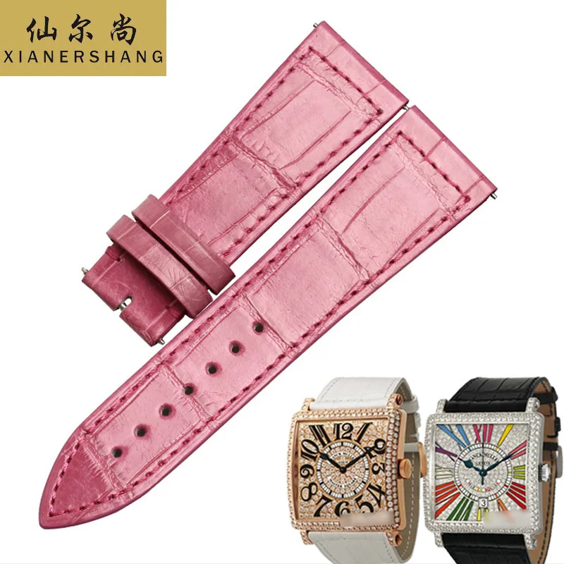 XIANERSHANG Women Luxury Custom FrankMuller Watchbands Genuine Alligator Strap Handmade Crocodile Skin Watch Band 26MM 30MM Belt
XIANERSHANG Women Luxury Custom FrankMuller Watchbands Genuine Alligator Strap Handmade Crocodile Skin Watch Band 26MM 30MM Belt