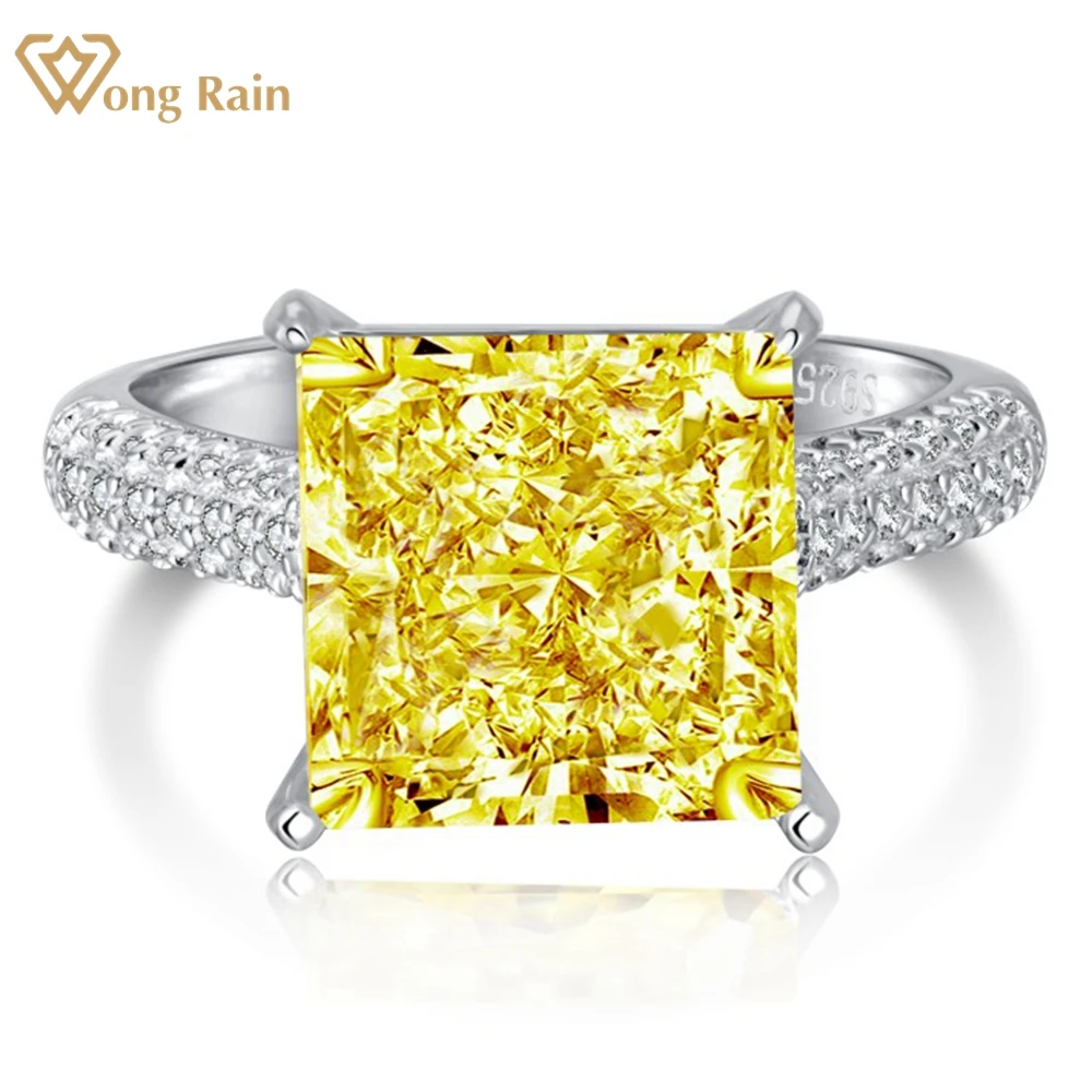 Wong Rain 925 Sterling Silver Crushed Ice Cut 10*10 MM Created Moissanite Gemstone Wedding Engagement Women Rings Fine Jewelry
Wong Rain 925 Sterling Silver Crushed Ice Cut 10*10 MM Created Moissanite Gemstone Wedding Engagement Women Rings Fine Jewelry