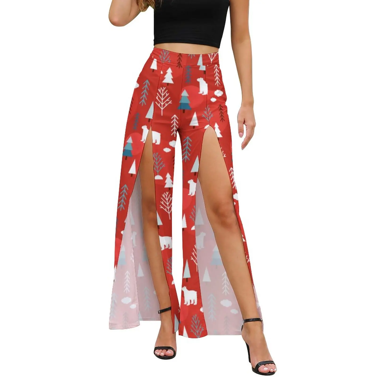 Nordic Animal Polar Bear Pants Female Chic Modern Christmas Korean Fashion Graphic Trousers Summer Slit Casual Wide Pants Gift
Nordic Animal Polar Bear Pants Female Chic Modern Christmas Korean Fashion Graphic Trousers Summer Slit Casual Wide Pants Gift
