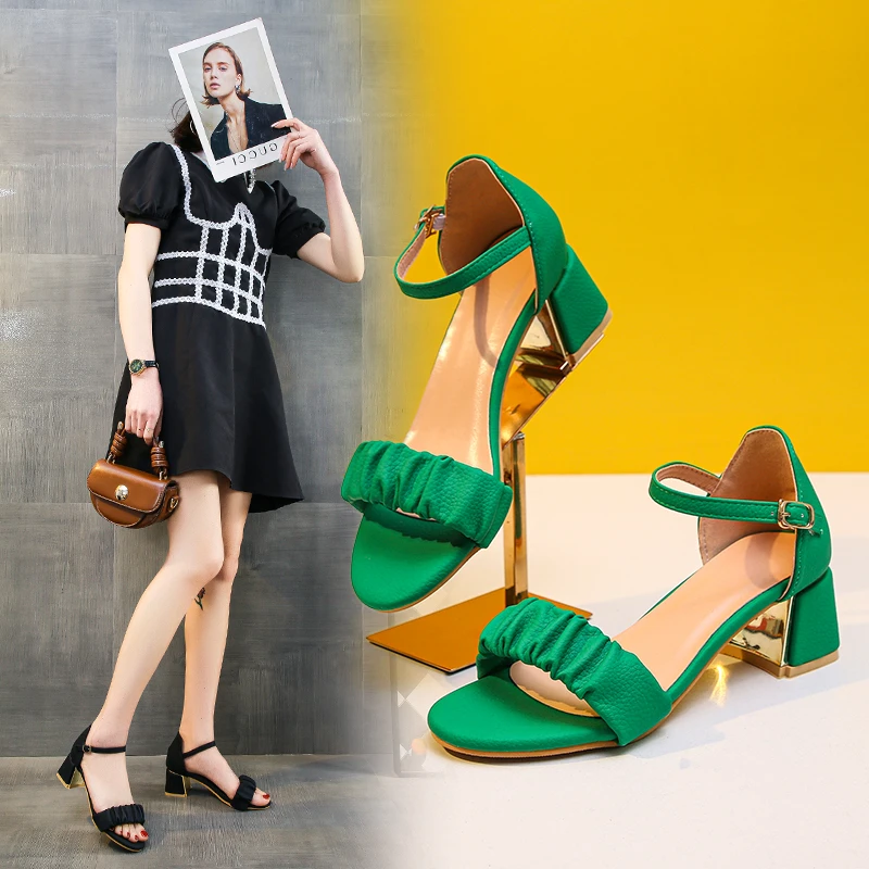 2022 Ladies Buckle Strap Sandals Heel Square Peep Toe High Heels Shoes Super Plus Size 35-45 Black Beige Green Fashion
2022 Ladies Buckle Strap Sandals Heel Square Peep Toe High Heels Shoes Super Plus Size 35-45 Black Beige Green Fashion